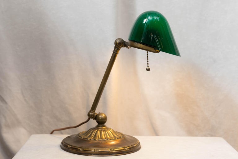 Green Shade Banker's Lamp, circa 1917 by the Emeralite Co. at 1stDibs