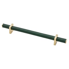 Luxury Pull Handle, Various Metal & Leather Color Finishes Classic Shape. Brass