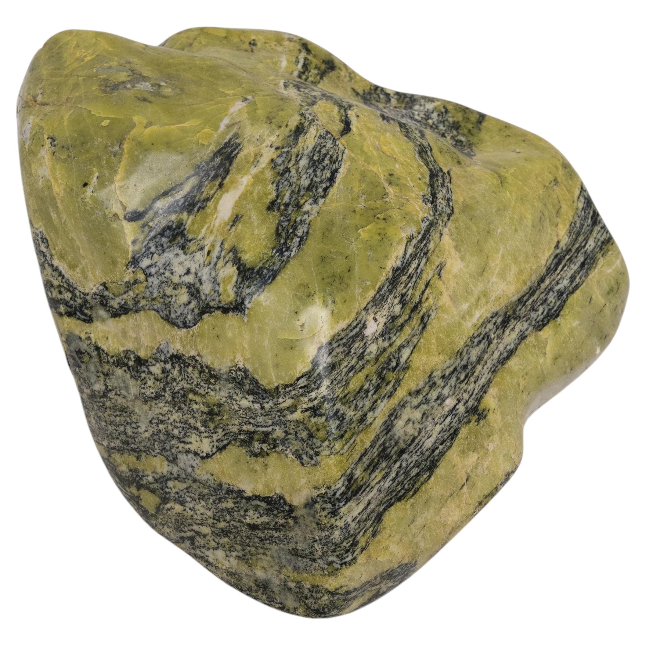 Green Shewen Meditation Stone Boulder For Sale