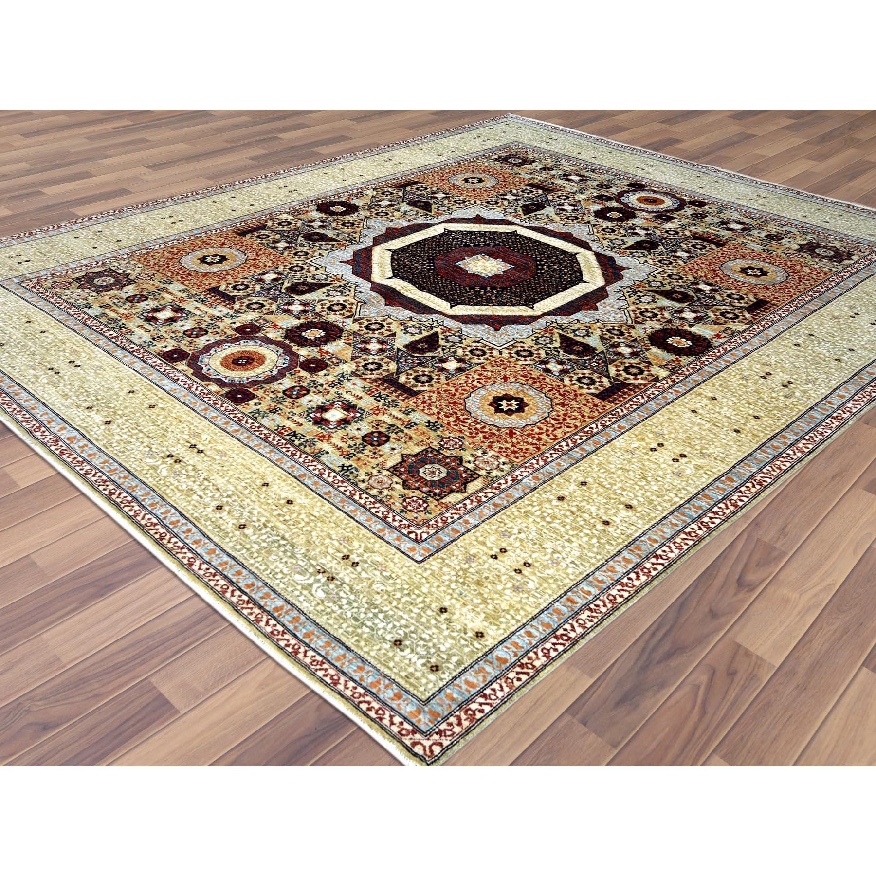 Afghan Vert brillant Laine nouée à la main Super Fine Peshawar 200 KPSI Rug 8'2