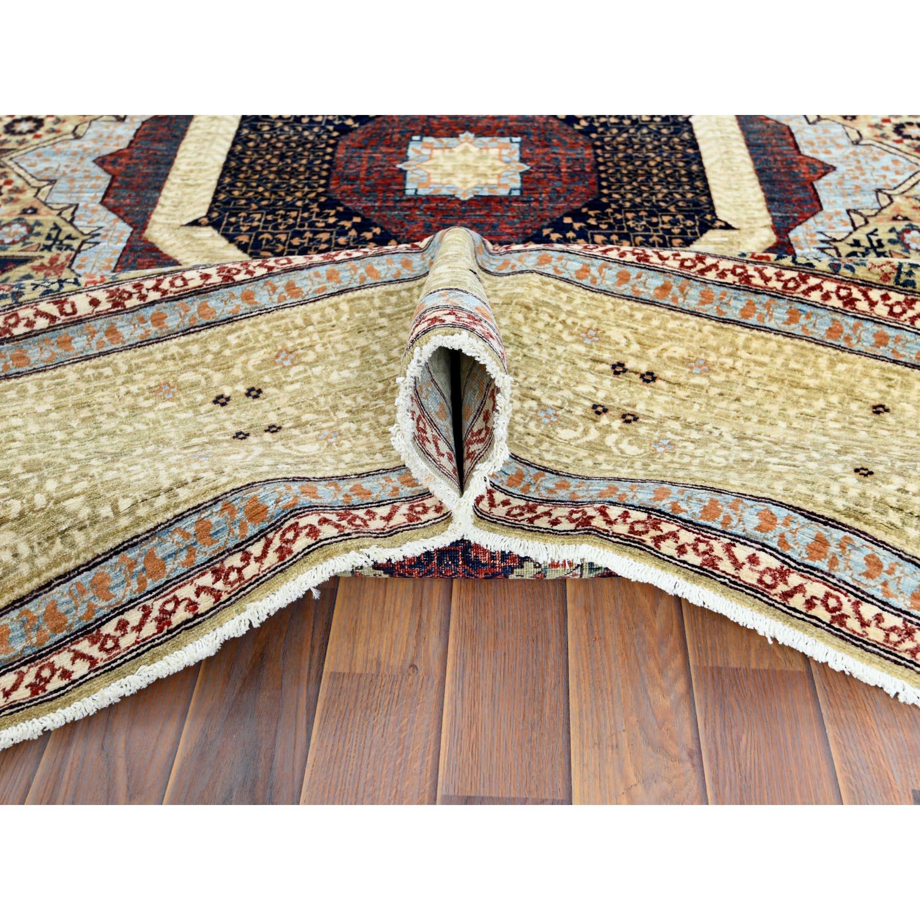 Vert brillant Laine nouée à la main Super Fine Peshawar 200 KPSI Rug 8'2