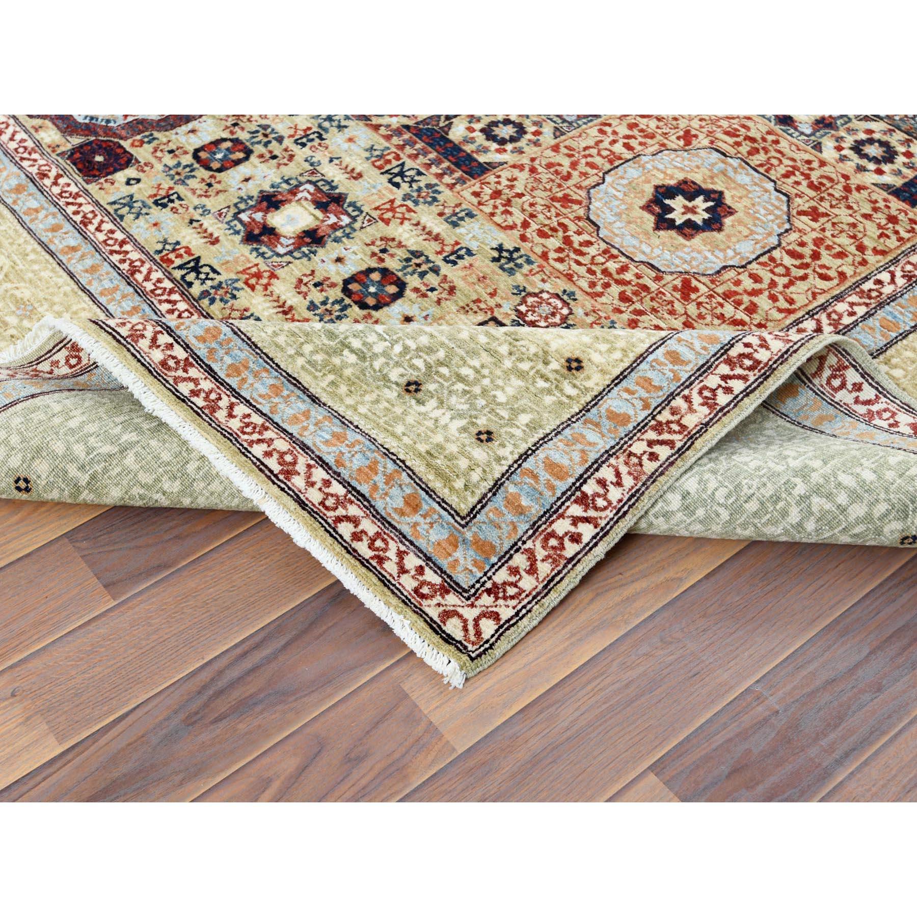 XXIe siècle et contemporain Vert brillant Laine nouée à la main Super Fine Peshawar 200 KPSI Rug 8'2