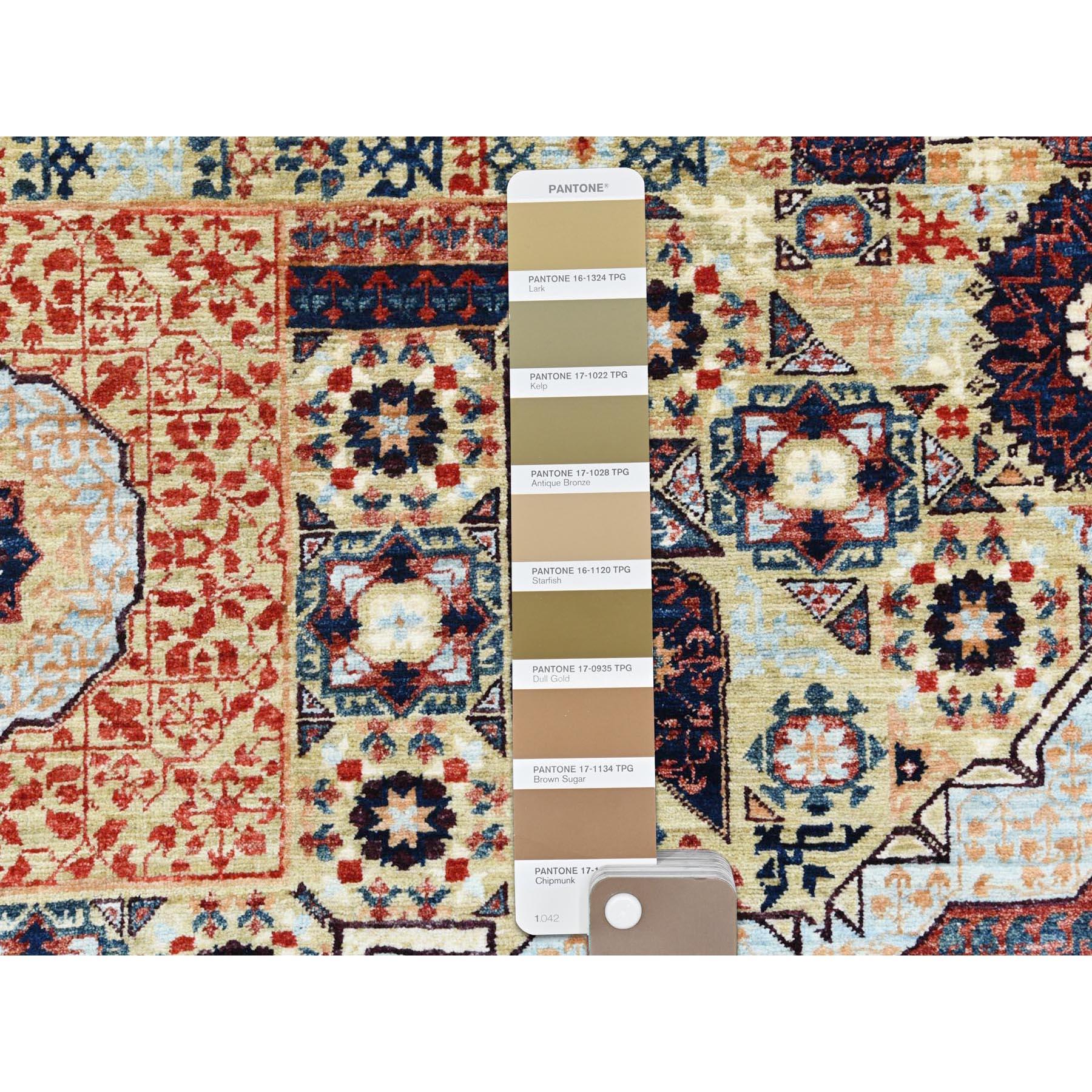 Vert brillant Laine nouée à la main Super Fine Peshawar 200 KPSI Rug 8'2