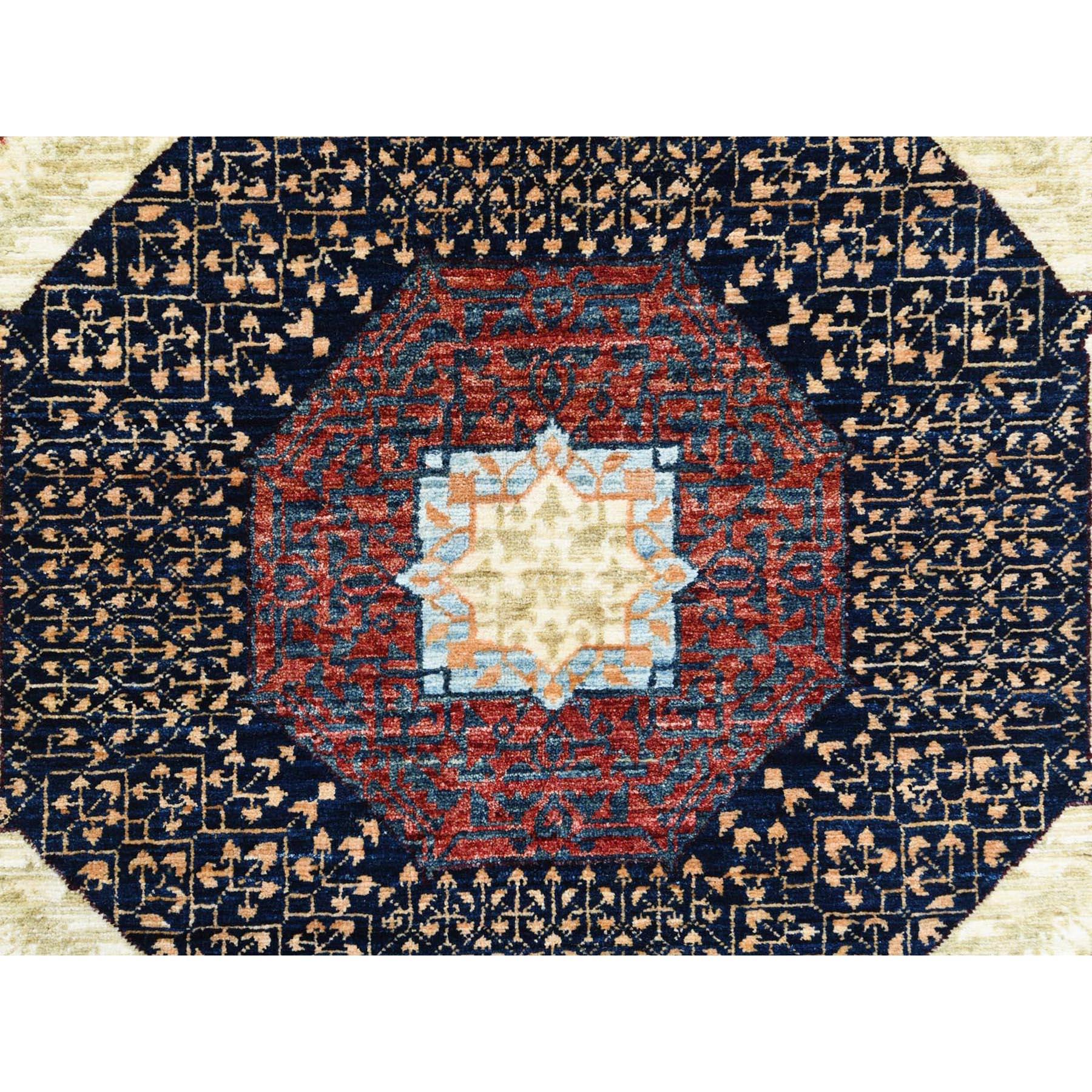 Vert brillant Laine nouée à la main Super Fine Peshawar 200 KPSI Rug 8'2