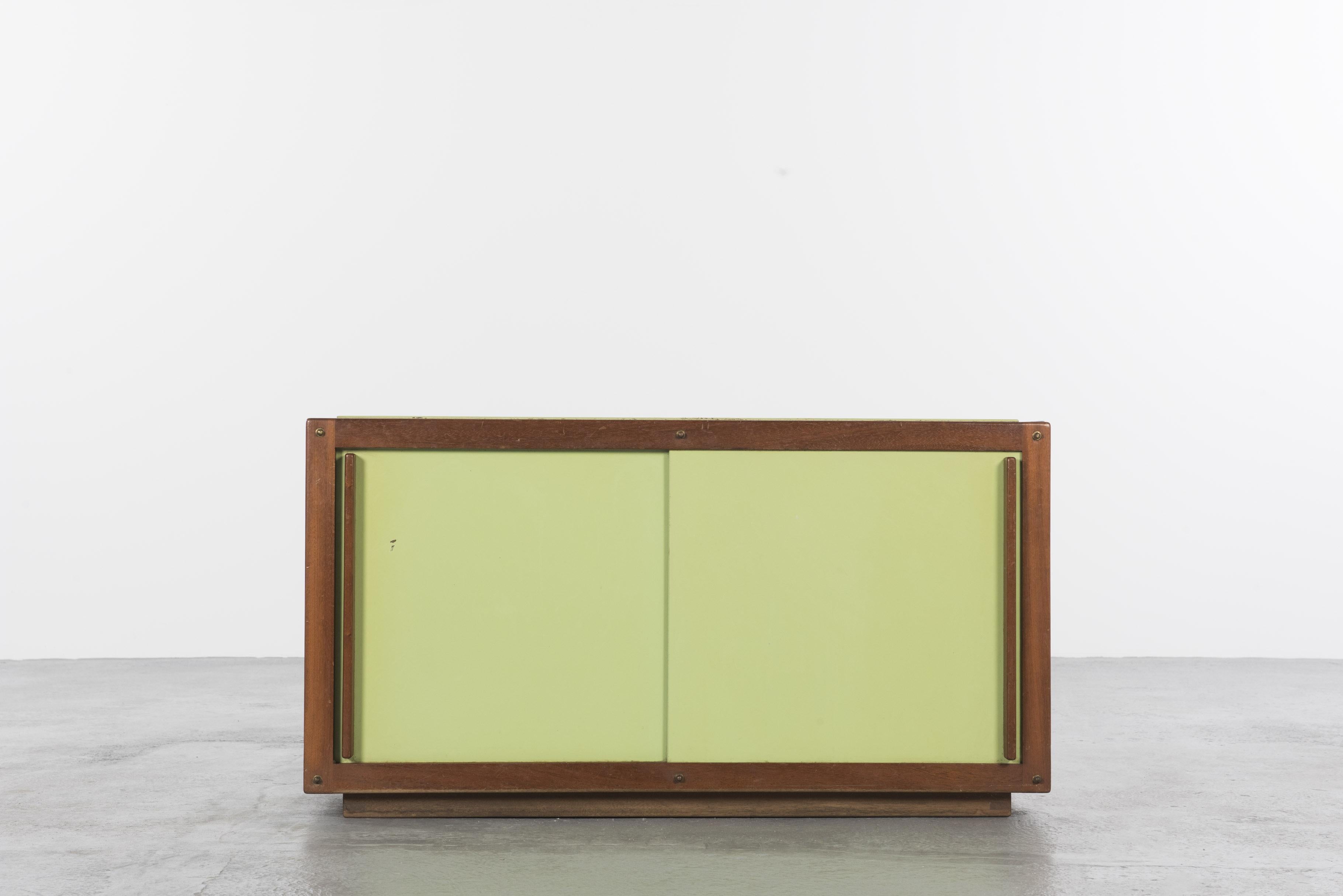 Mid-Century Modern Green Sideboard by André Sornay, circa 1955