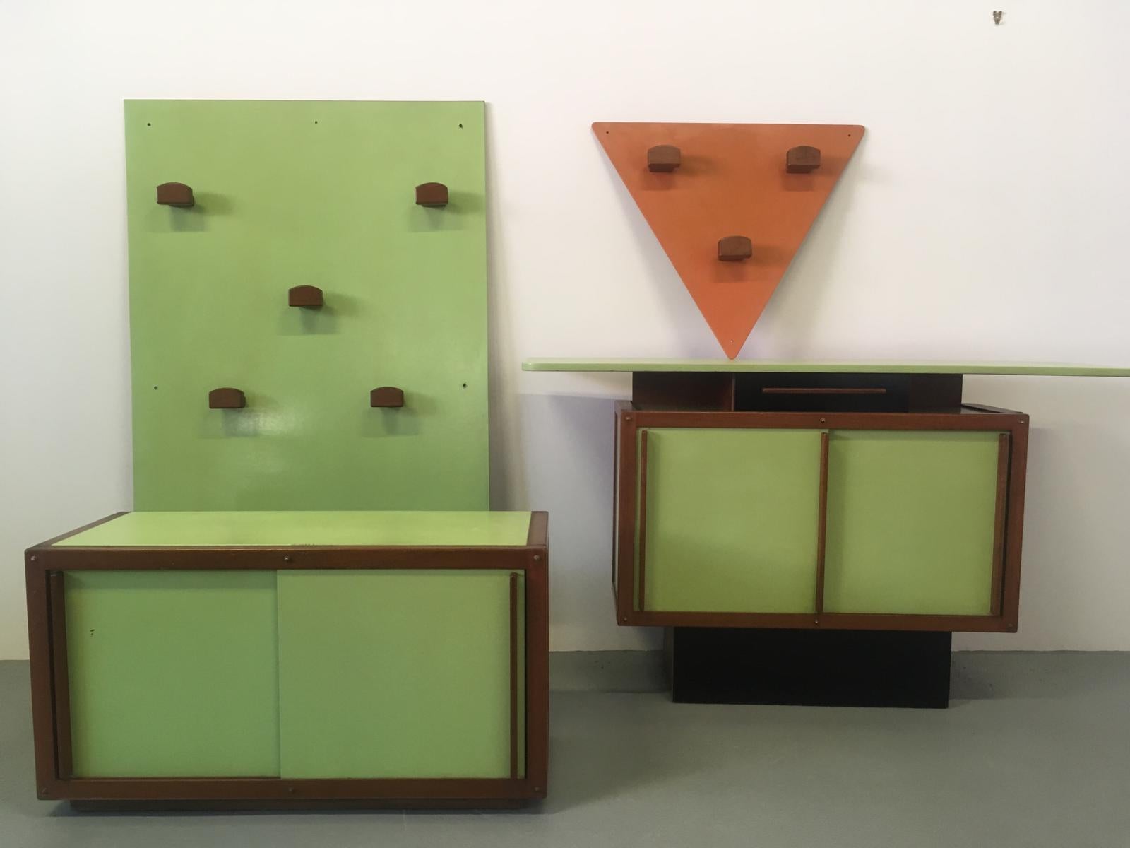 Green Sideboard by André Sornay, circa 1955 4