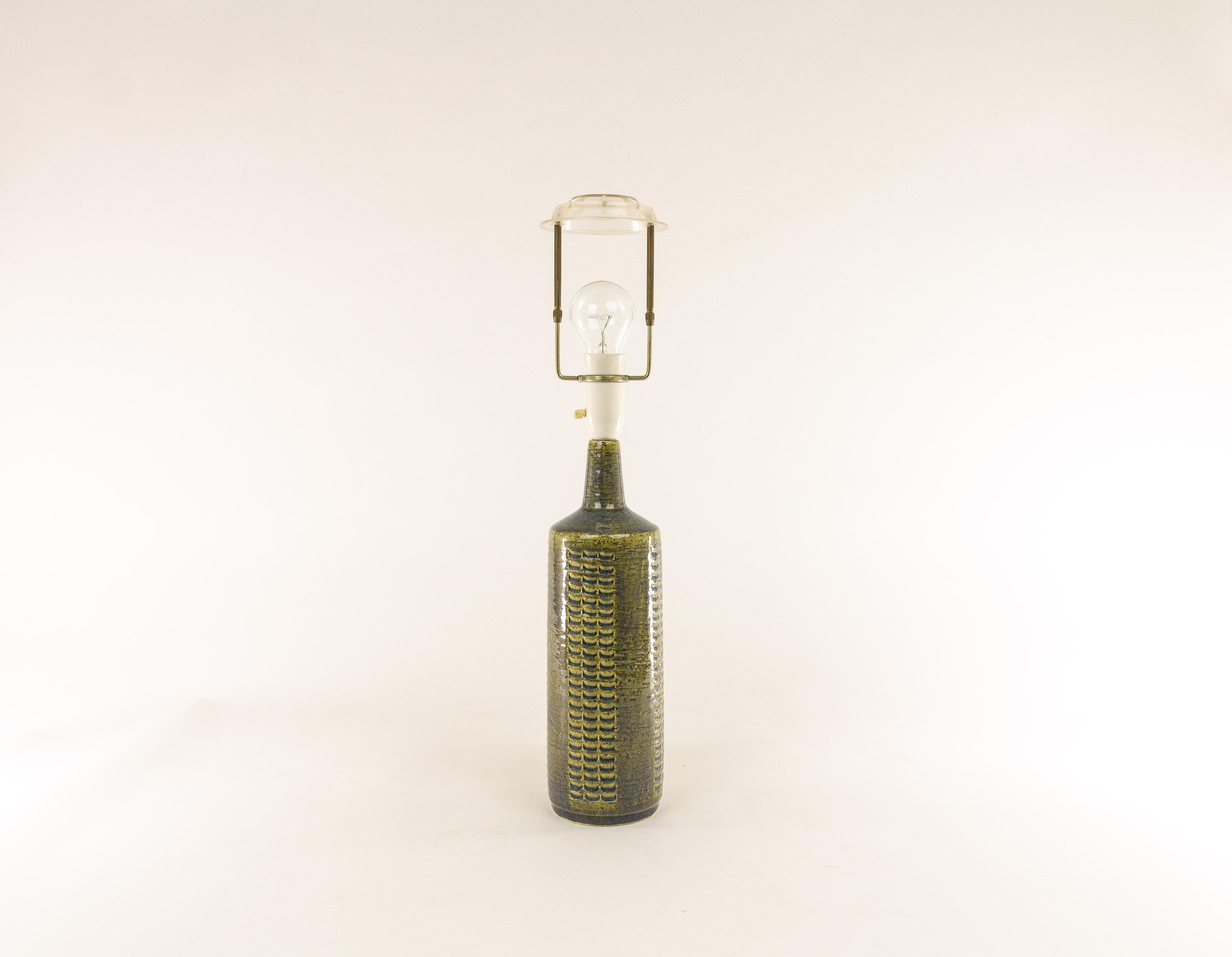 Green & Silver Blue Table Lamp Model DL/27 by Per Linnemann-Schmidt for Palshus In Excellent Condition In Rotterdam, NL