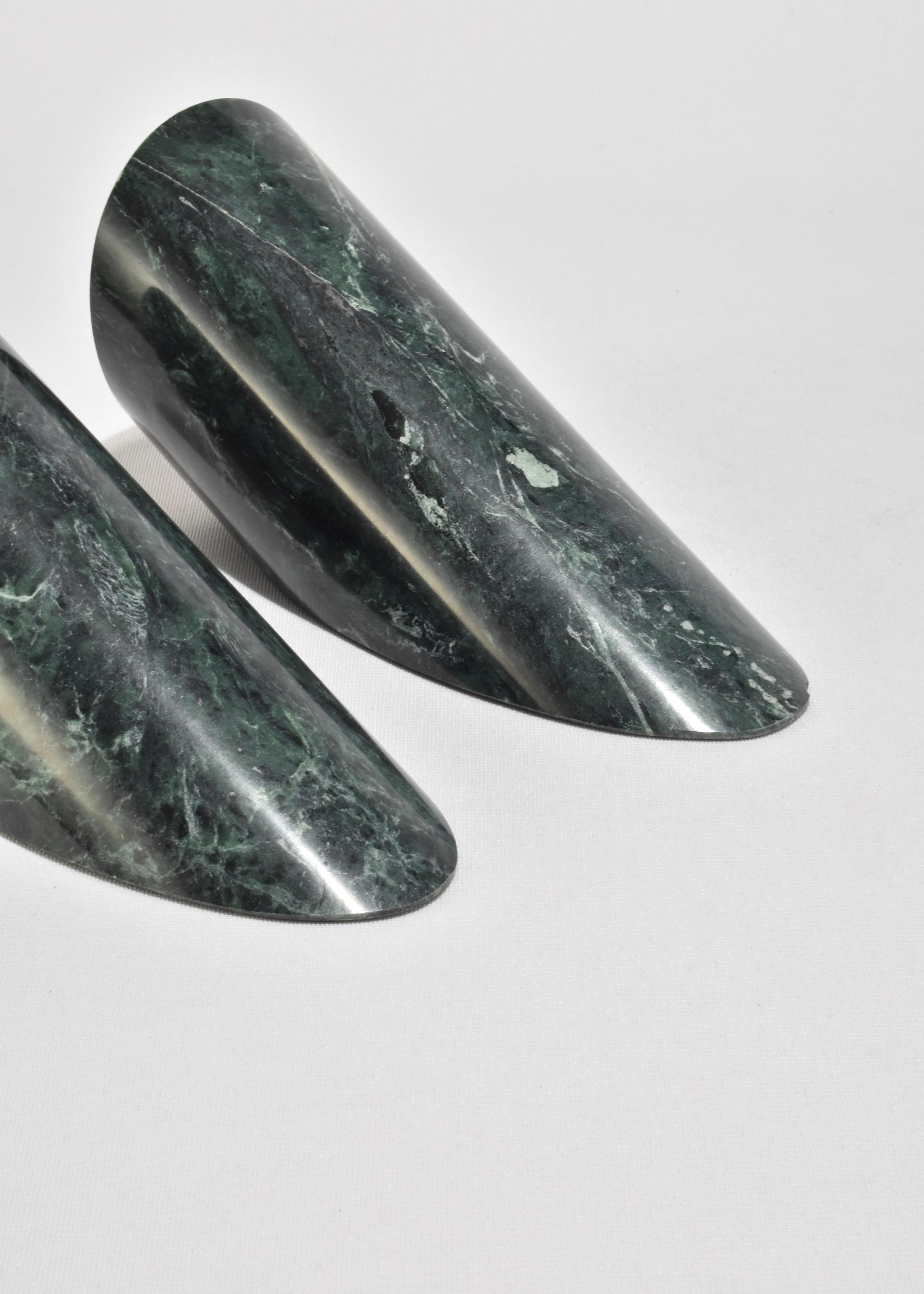 Green Slanted Stone Bookends For Sale 3
