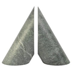 Green Slanted Stone Bookends