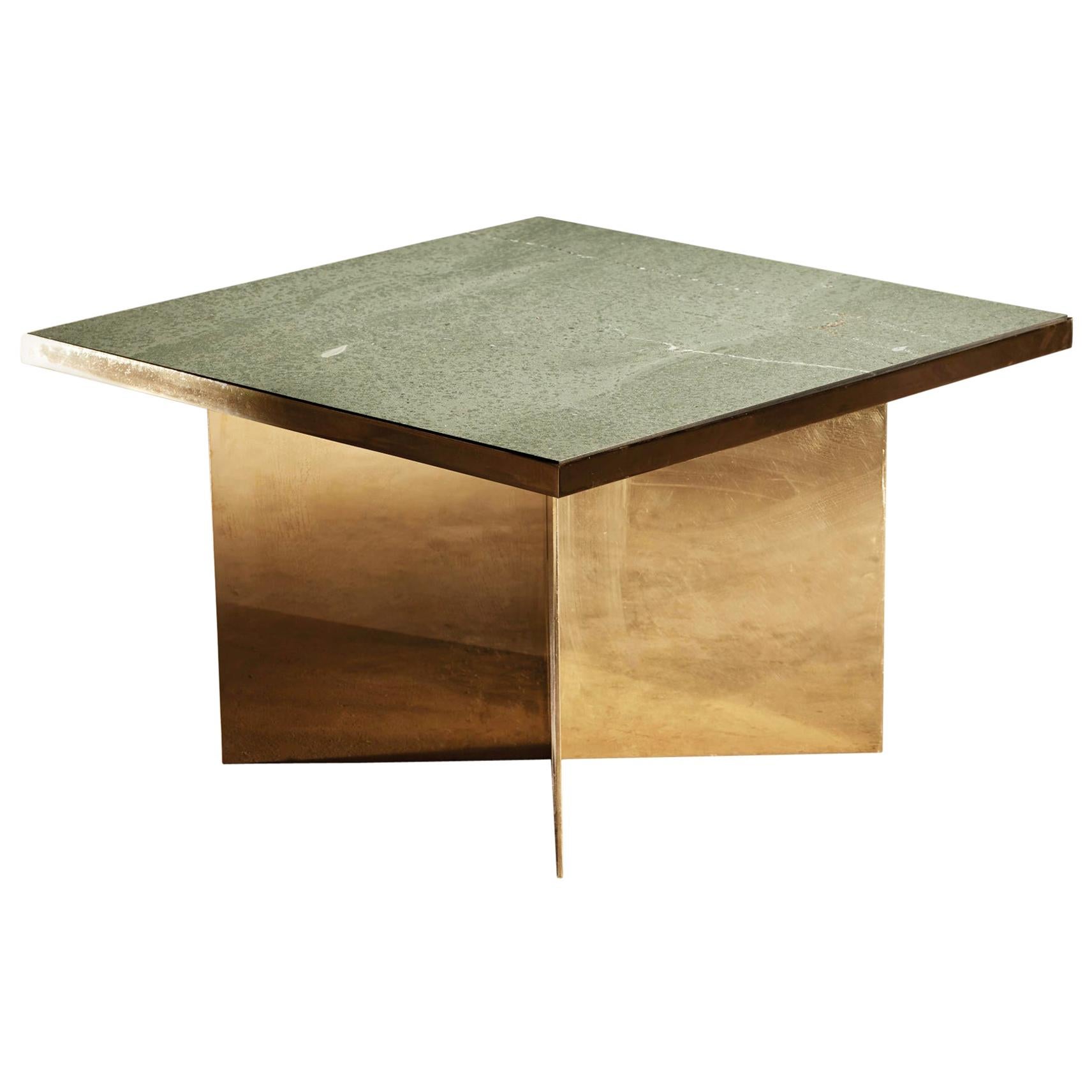 Verdi Green Slate Handcrafted Coffee Table Signed by Novocastrian