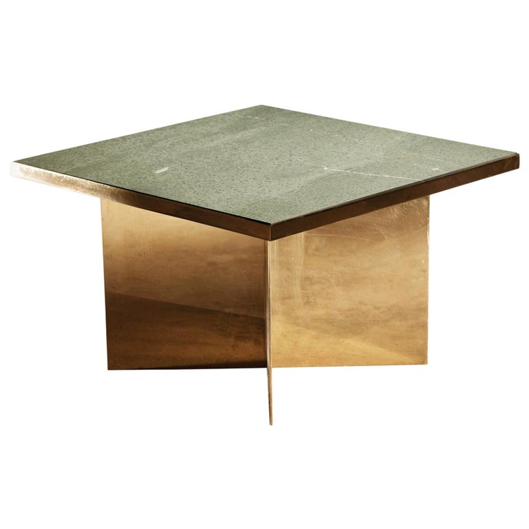 Green Slate Handcrafted Coffee Table Signed by Novocastrian For Sale