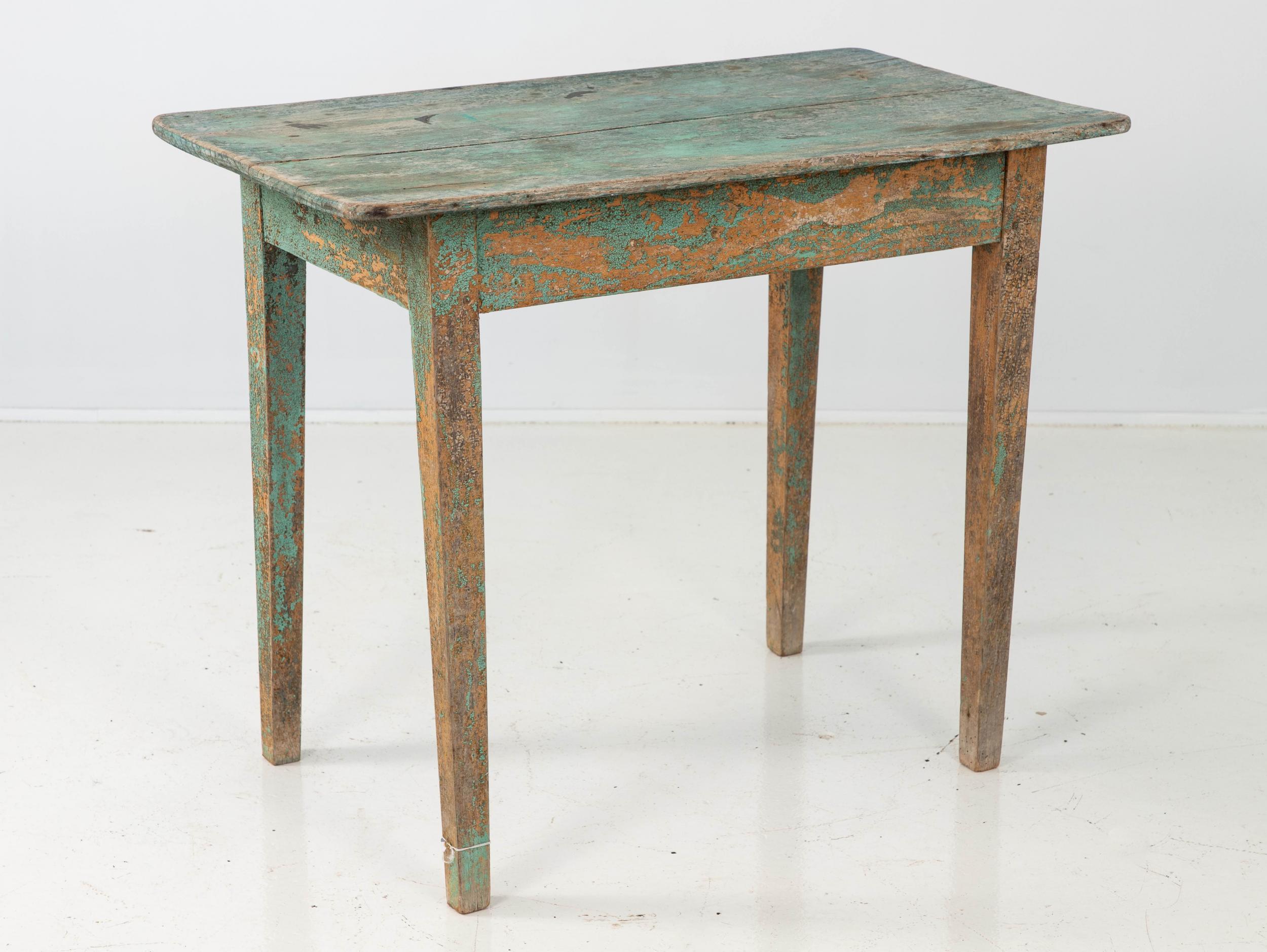 Country Green Small Side Table