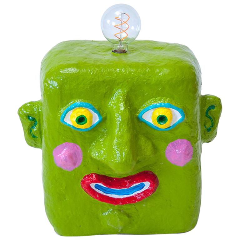 Green Smile Lamp by Brett Douglas Hunter, USA, 2018 For Sale