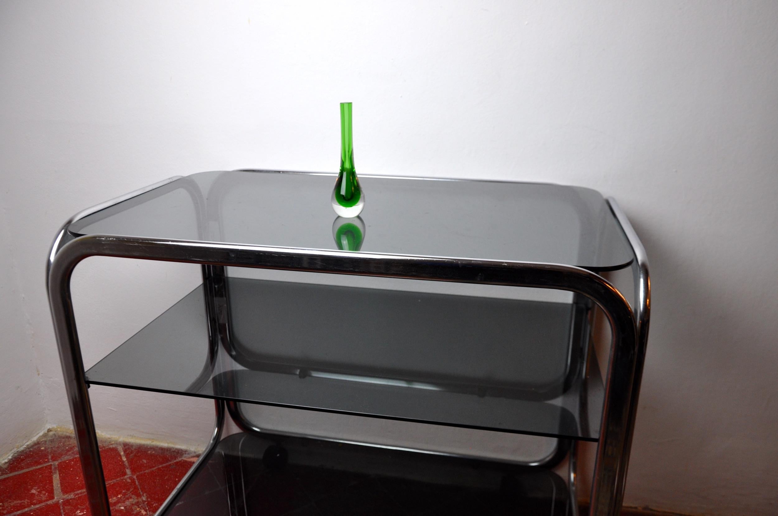 Vaso Soliflor Sommerso verde di Seguso, Murano, Italia, circa 1970 In condizioni buone in vendita a BARCELONA, ES
