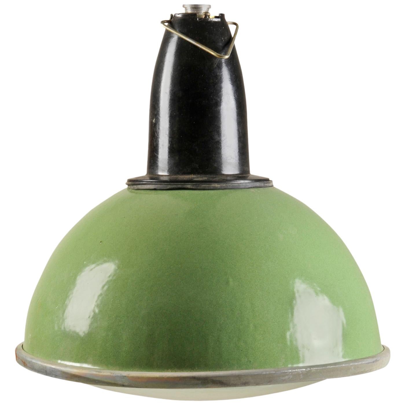 Green Soviet Factory, Industrial Pendant Lamp