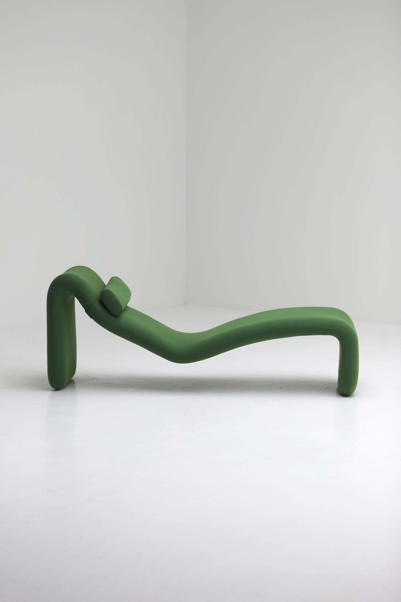 Space Age Sedia lounge Djinn di Olivier Mourgue per Airborne 1964, in stile green space age in vendita