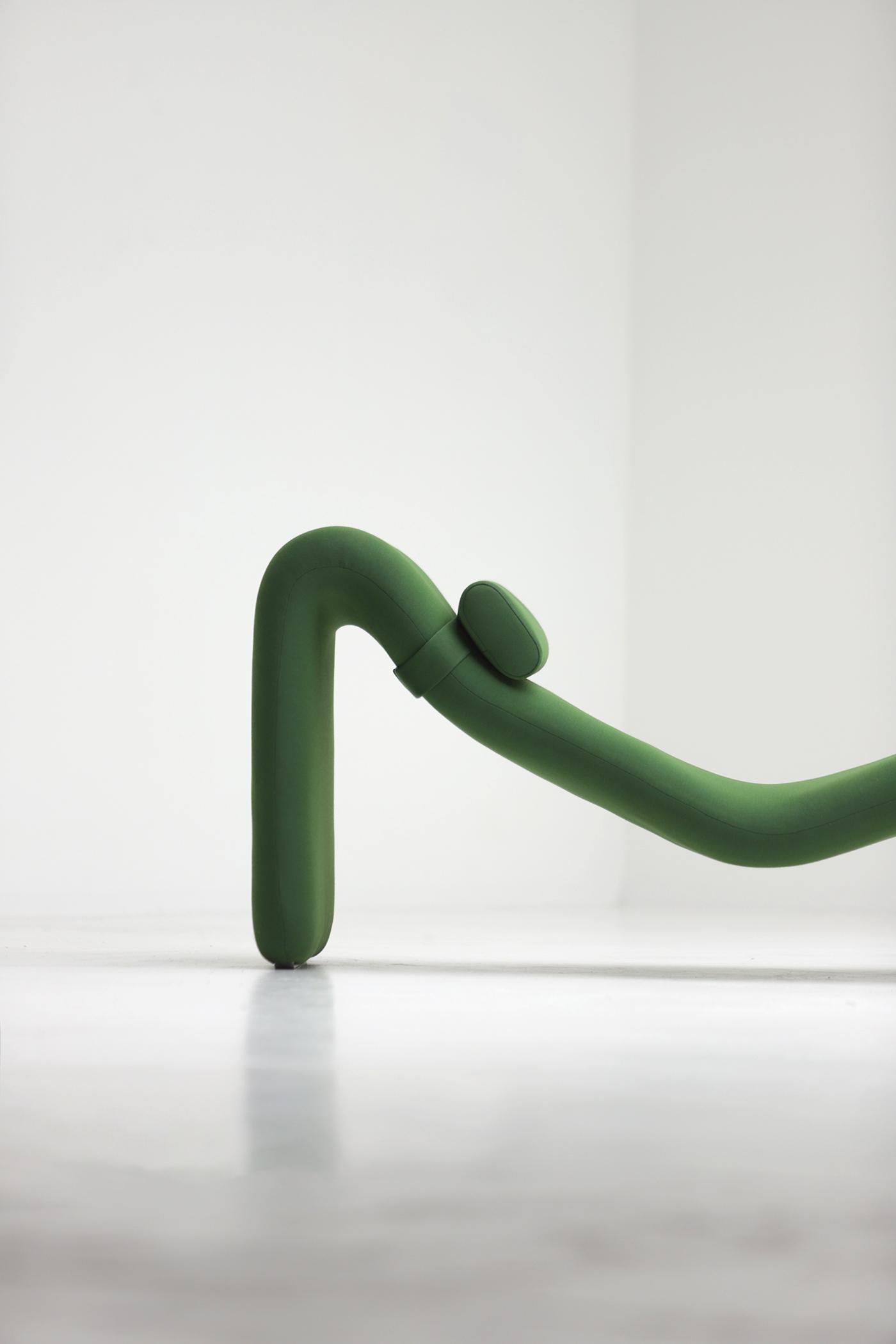 Francese Sedia lounge Djinn di Olivier Mourgue per Airborne 1964, in stile green space age in vendita