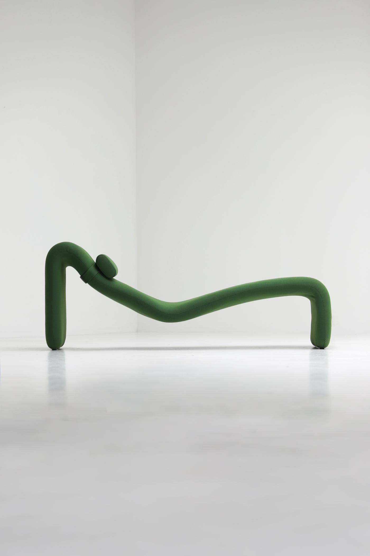 Sedia lounge Djinn di Olivier Mourgue per Airborne 1964, in stile green space age In condizioni ottime in vendita a Antwerpen, Antwerp