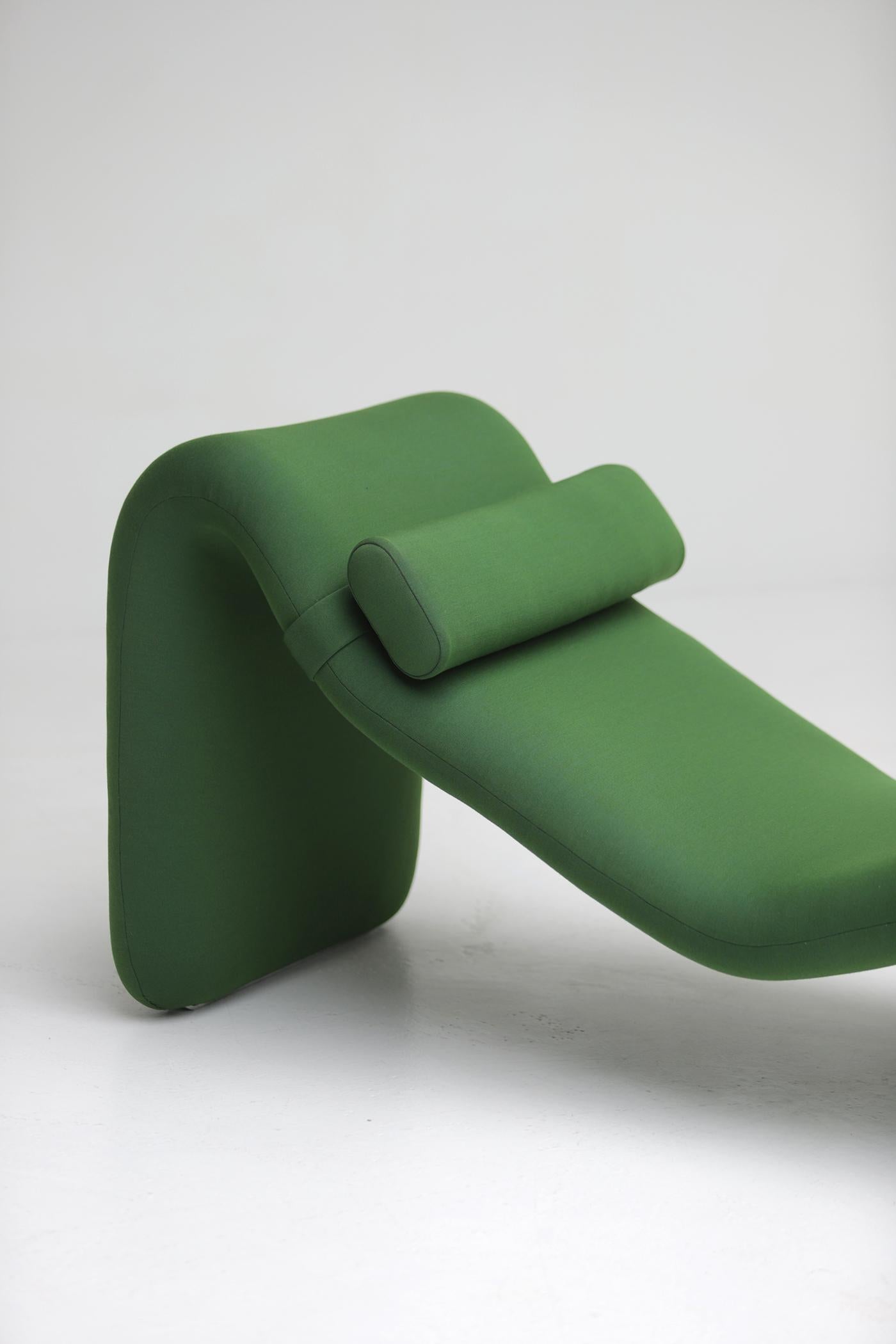 Metà XX secolo Sedia lounge Djinn di Olivier Mourgue per Airborne 1964, in stile green space age in vendita
