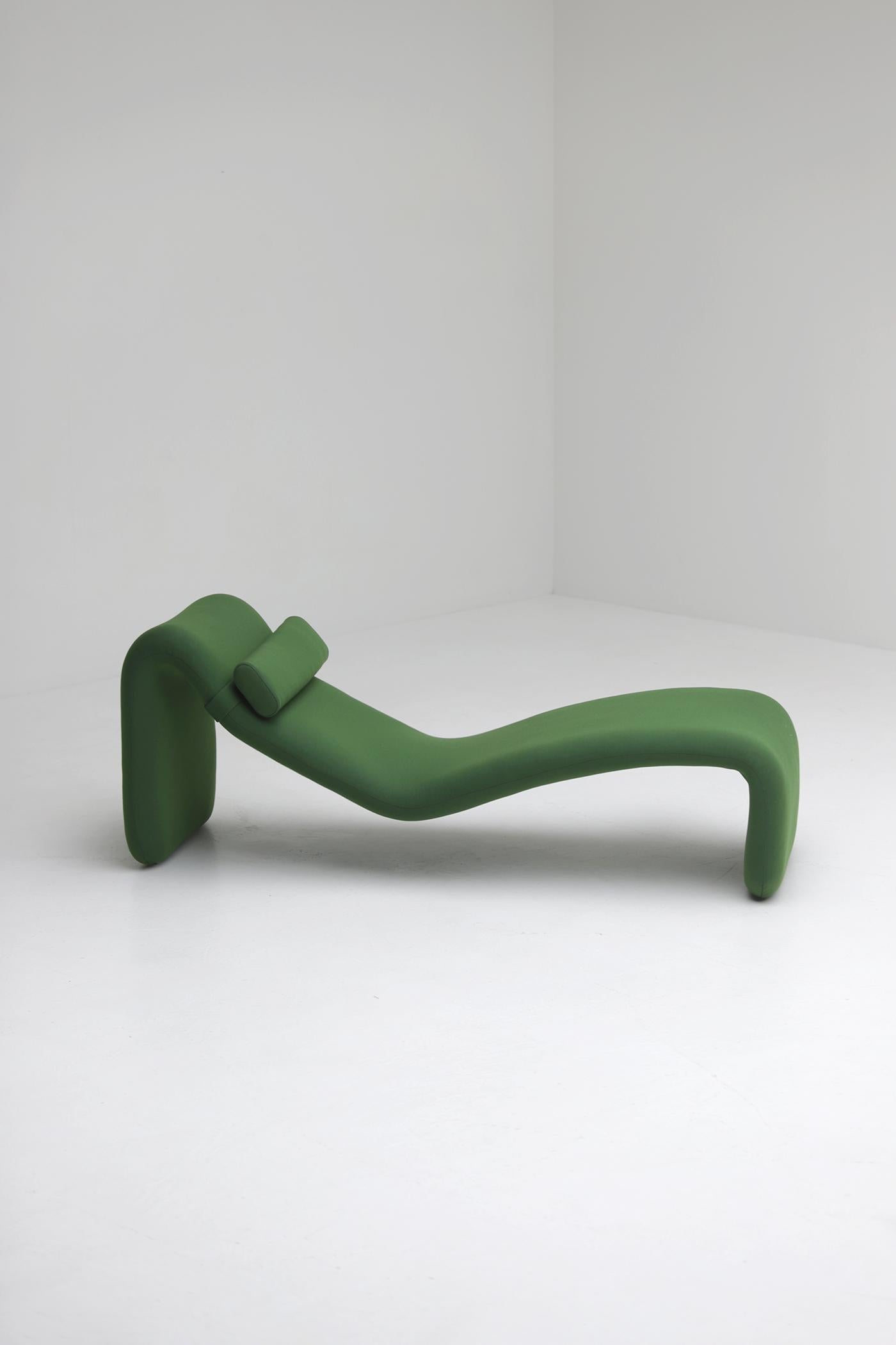 Sedia lounge Djinn di Olivier Mourgue per Airborne 1964, in stile green space age in vendita 1