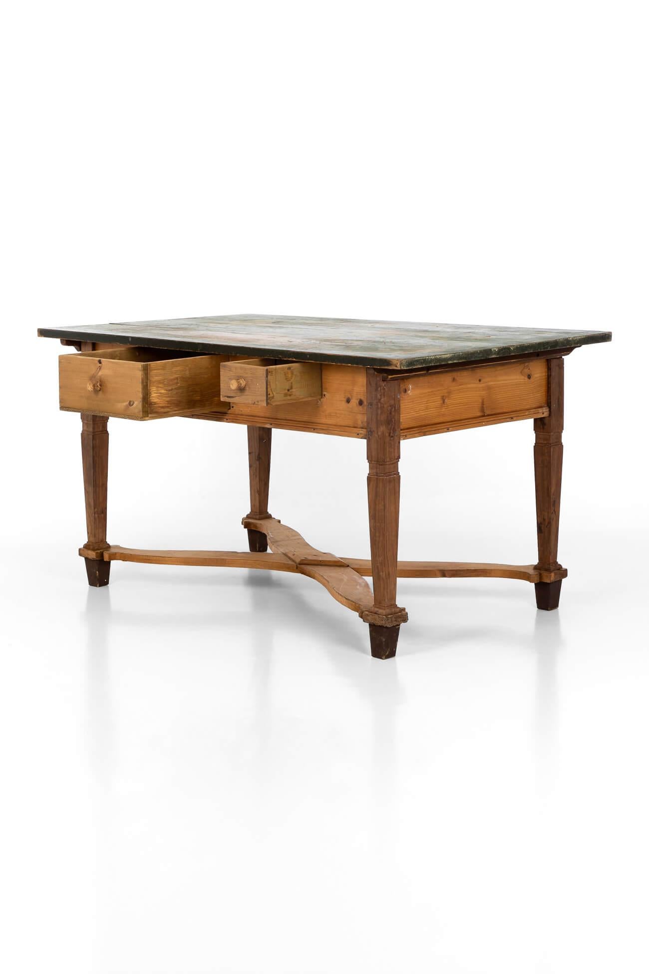 Spanish Colonial Green Spanish Preparation Table For Sale