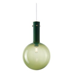 Lampe à suspension Sphaerae verte de Dechem Studio