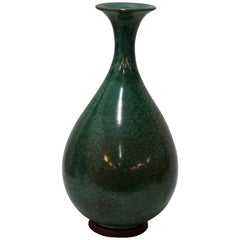 Green Splatter Glaze Vase, China, Contemporary