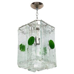 Green spot pendant by Mazzega