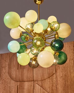 Green Sputnik Chandelier by Studio Glustin