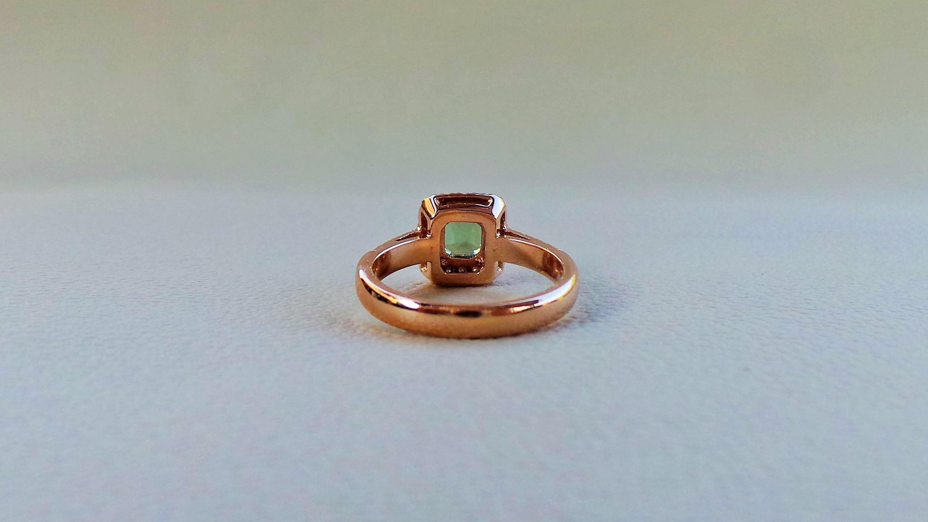 green square diamond ring
