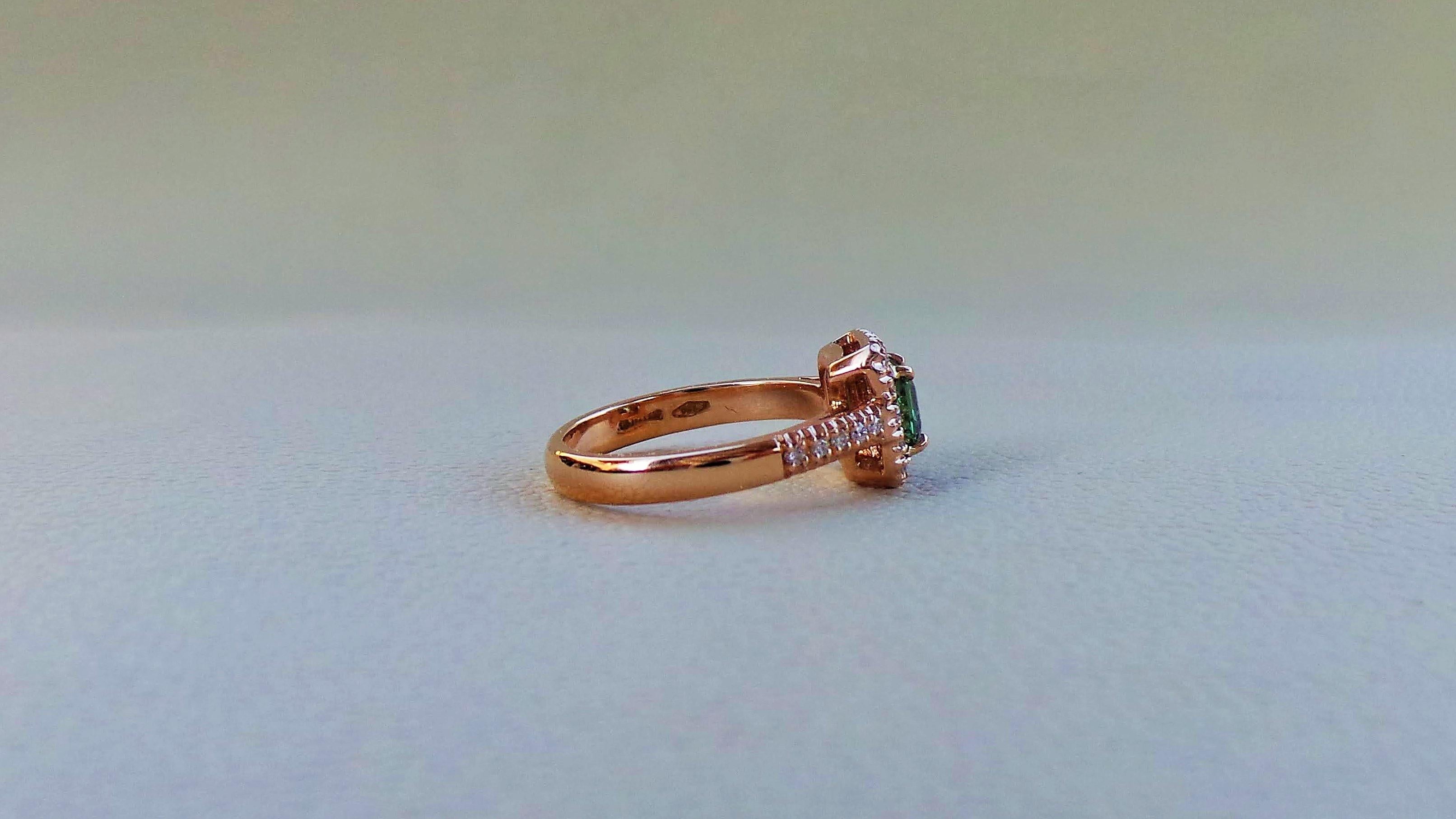 square rose gold engagement rings