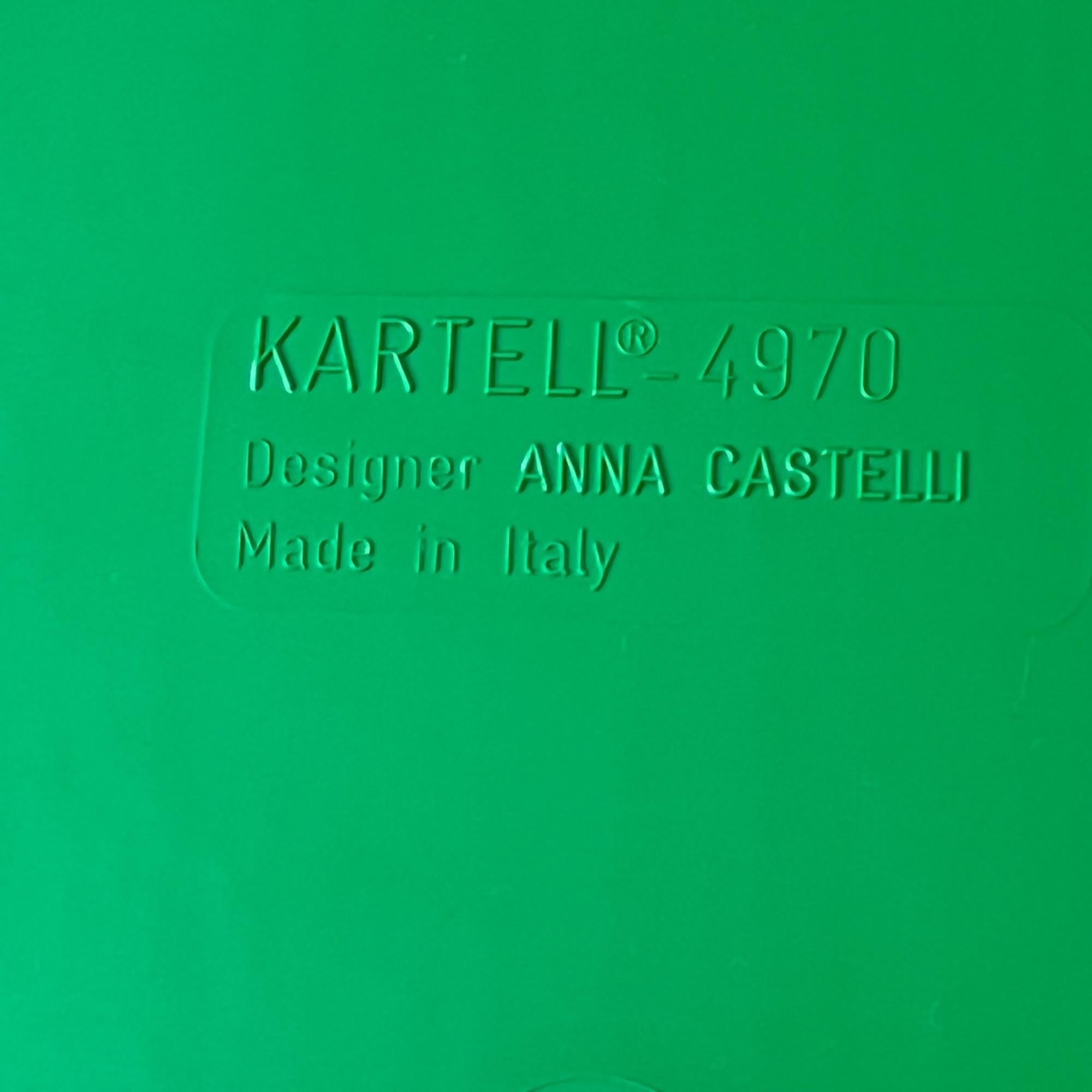 Green Squared Cabinet Kartell Componibili by Anna Castelli Ferrieri, 1960s 2