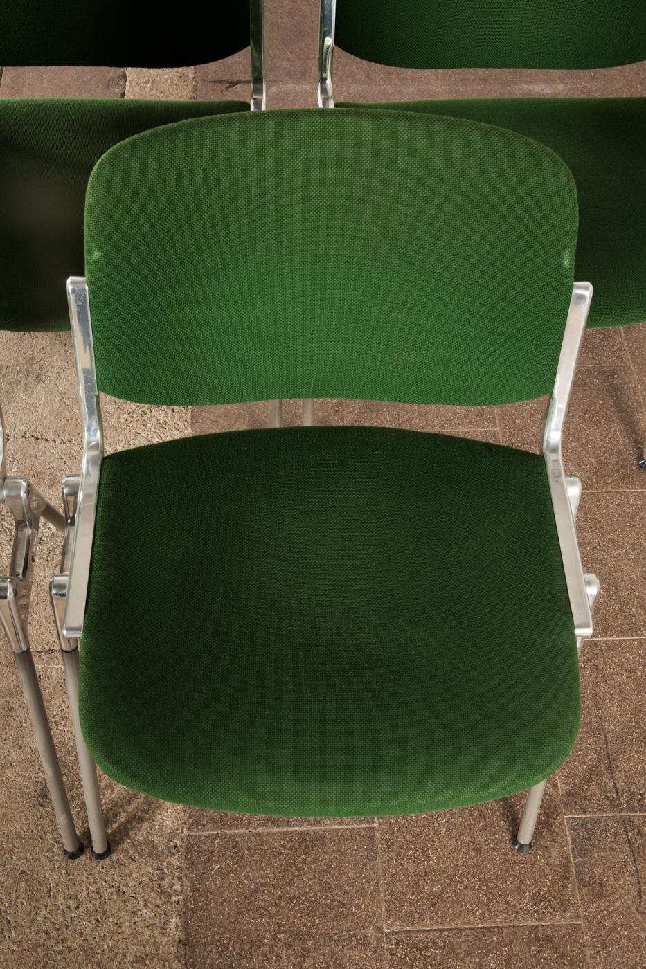 Green Stackable Chairs by Giancarlo Piretti for Castelli For Sale 5