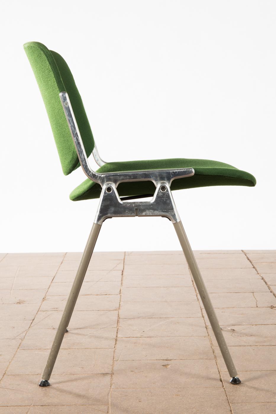 Green Stackable Chairs by Giancarlo Piretti for Castelli For Sale 1