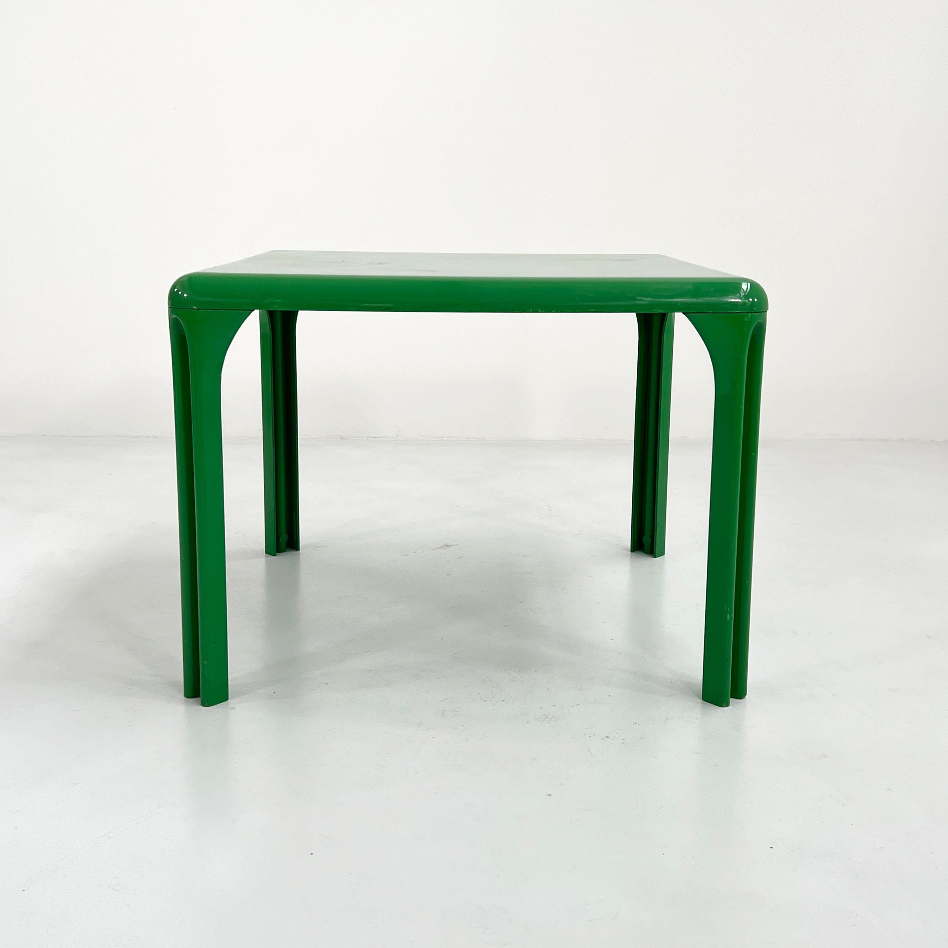 Italian Green Stadio 100 Dining Table by Vico Magistretti for Artemide, 1970s