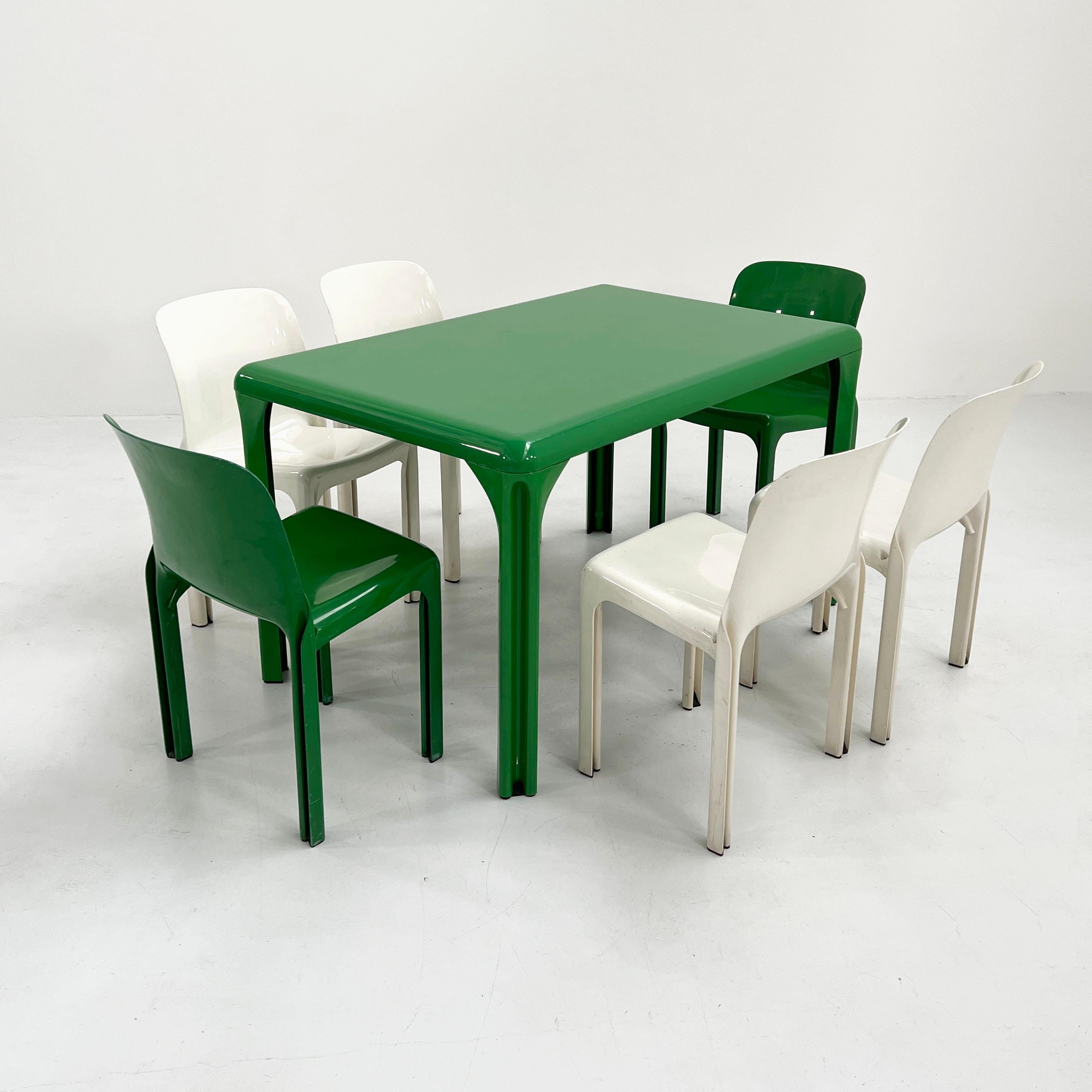 Italian Green Stadio 120 Dining Table by Vico Magistretti for Artemide, 1970s