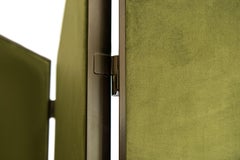 Asymmetric Room Divider by Delvis Unlimited Green Steel Colored