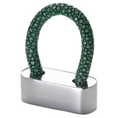 Luxury Pull Handle, Various Metal & Leather Color Finishes Padlock Shape 