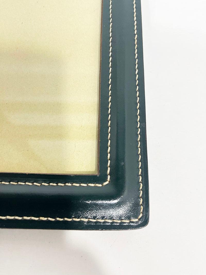 20th Century Green stitched leather photo frames For Sale