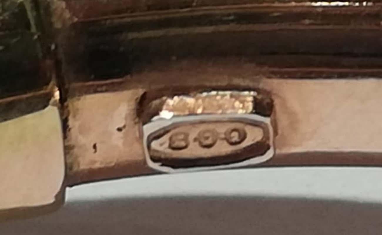 Green Stone, Diamonds, Rose Gold and Silver Bracelet. For Sale 1