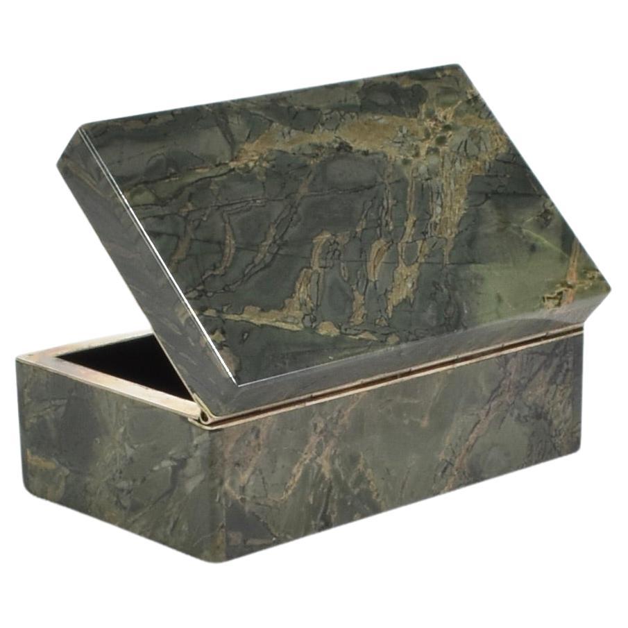 Green Stone Jewelry Box For Sale