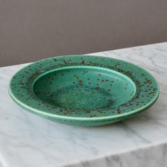 Bol en grès vert de Gunnar Nylund pour Rorstrand, Suède, années 1940