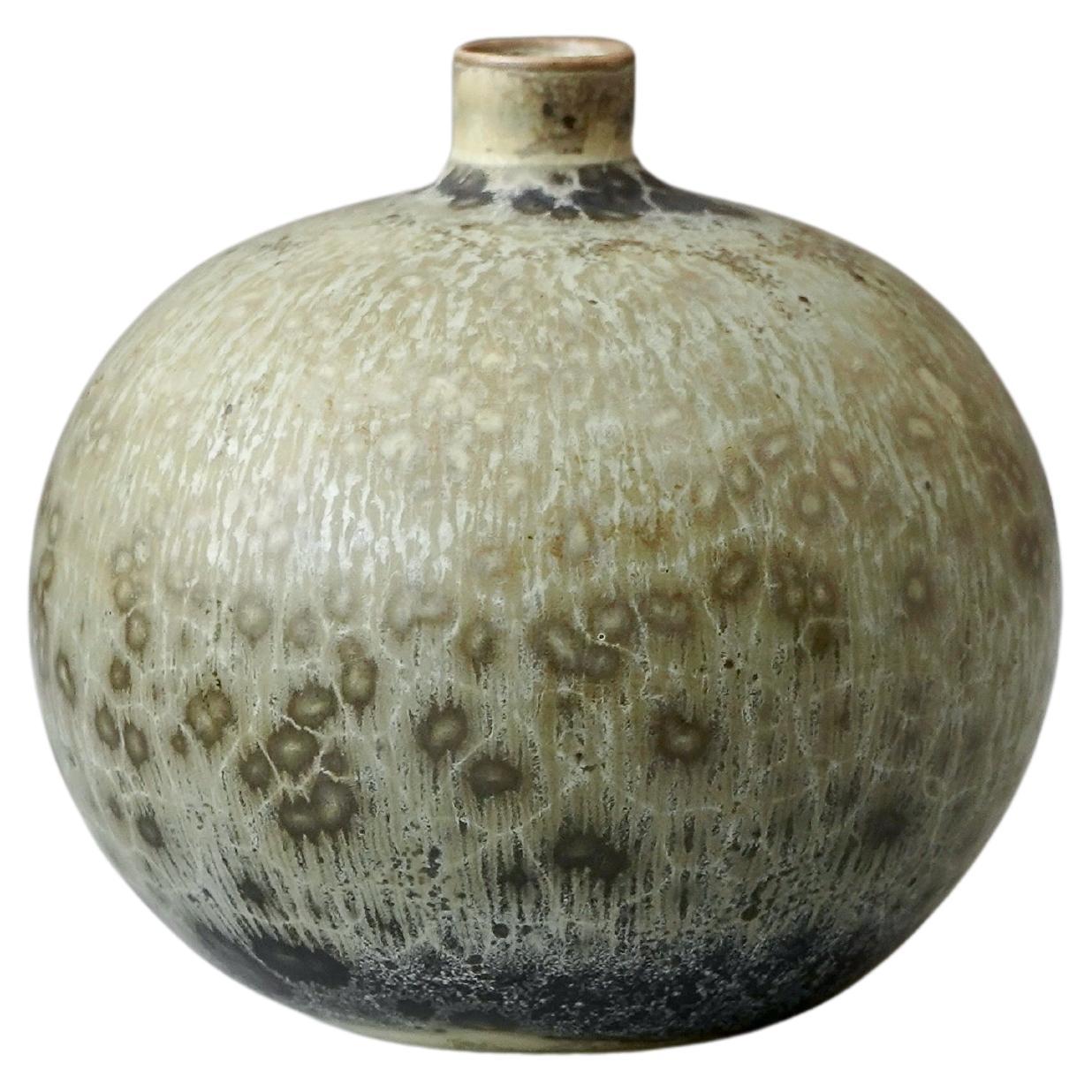 Vase en grès vert de Carl-Harry Stalhane, Rorstrand, Suède, années 1950