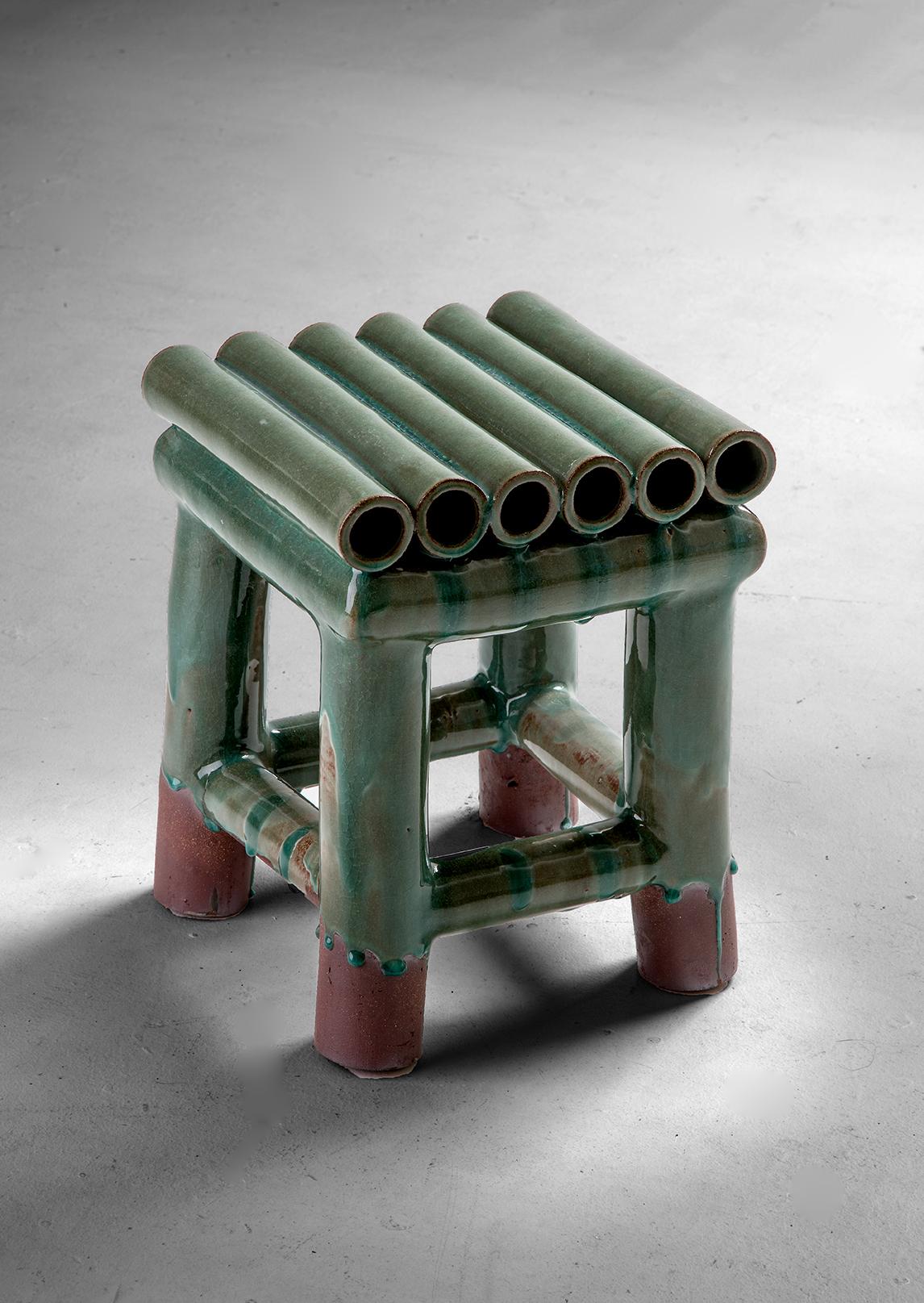 Green stool by Milan Pekar
Dimensions: 30 x 30 x 40 cm
Materials: Stoneware with salt glaze

Handmade in the Czech Republic. 
Also available in different colors.

Stoneware with salt glaze.

Established own studio August 2009 – Focus mainly