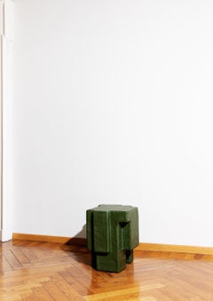 Taburete verde, serie Primitive de Studio Nucleo