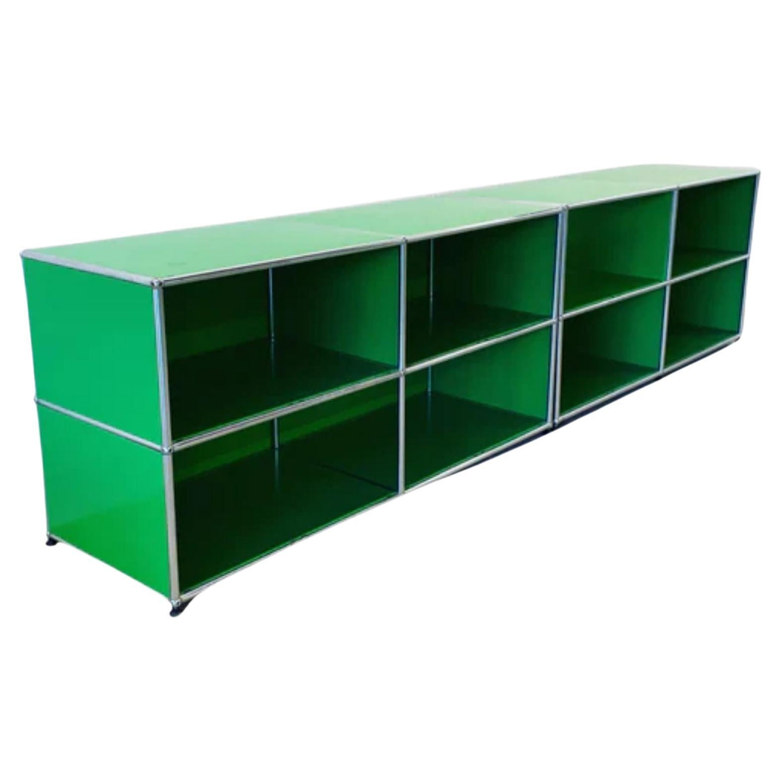 Green Storage USM Haller Cabinet by Fritz Haller and Paul Schärer, circa 1970s