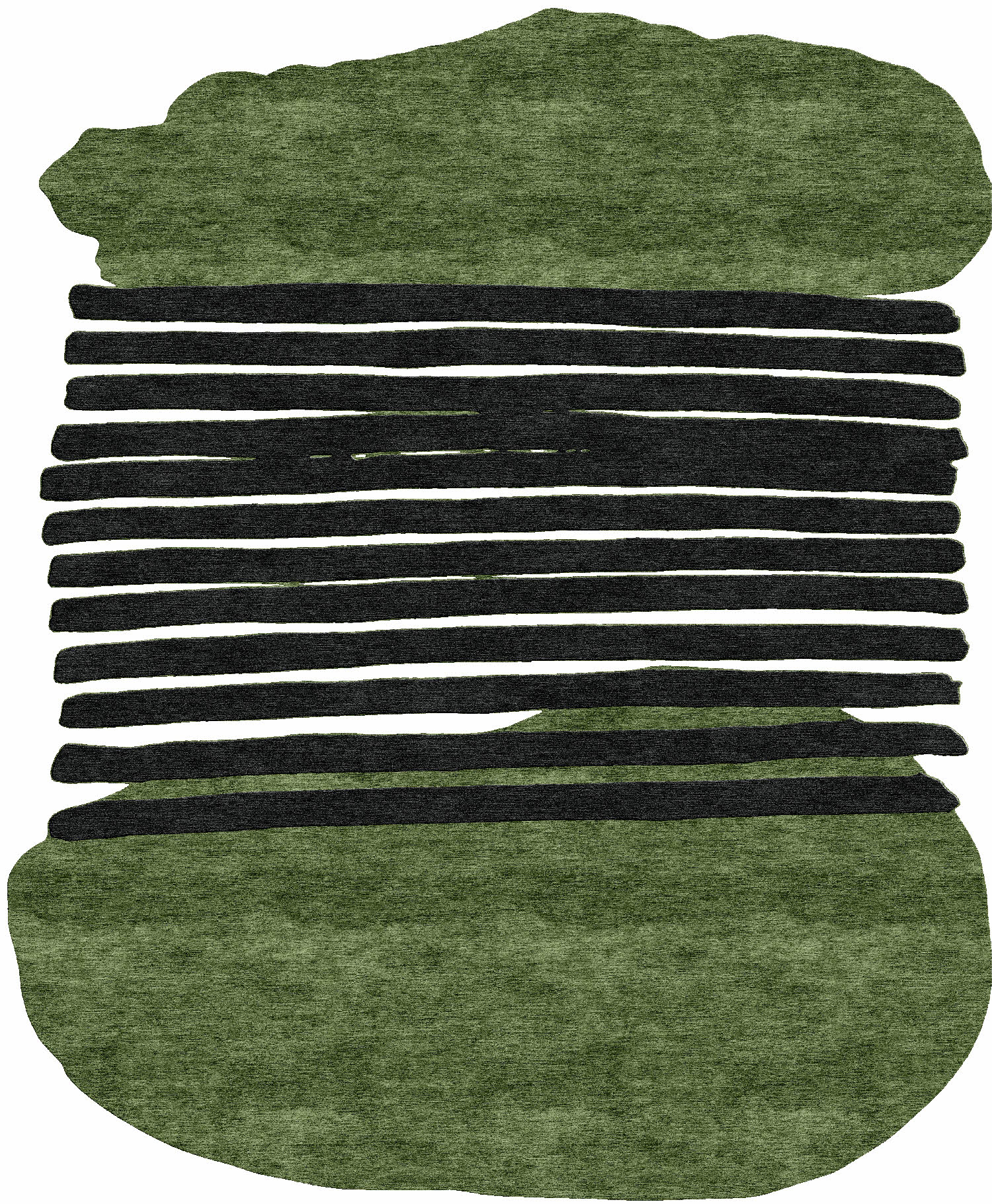 GREEN STRATA – Custom Handmade Rug in TENCEL / New Zealand Wool by Rugs & Co