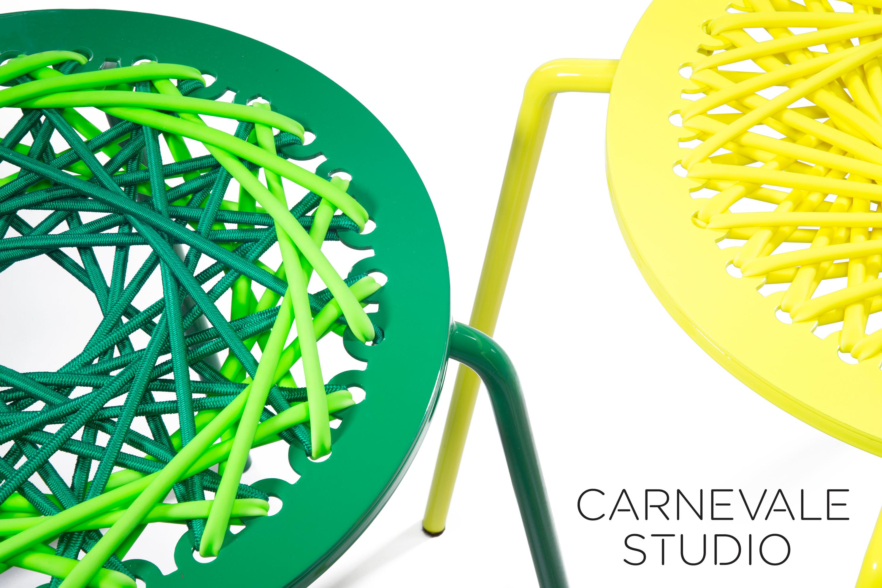 Modern Green Stretch Stool For Sale