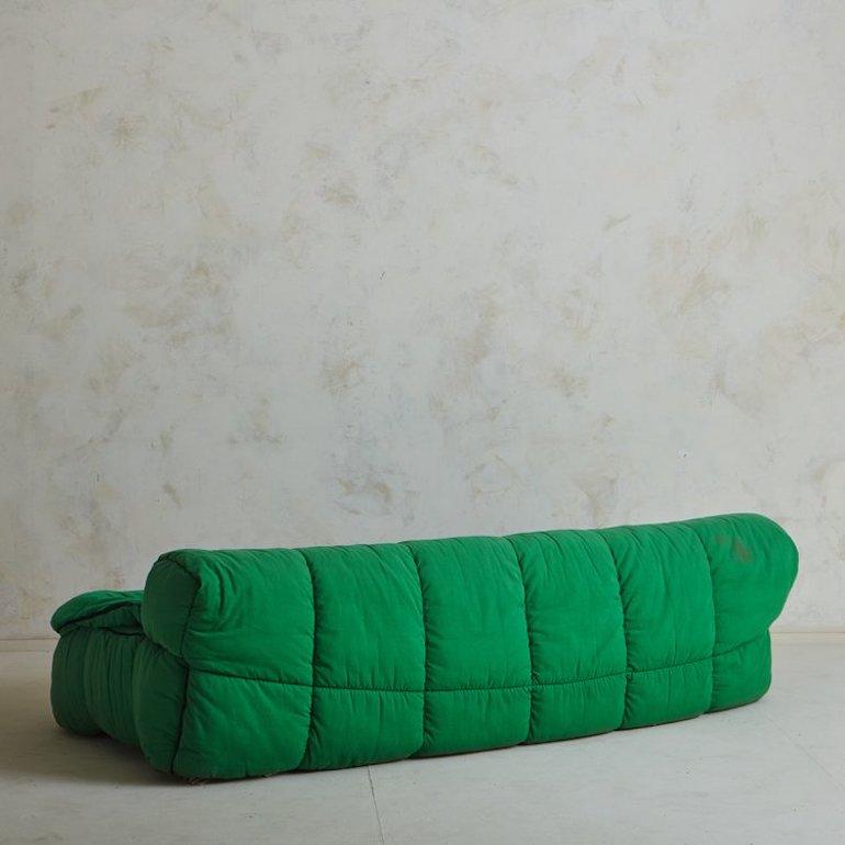 Mid-Century Modern Green ‘Strips’ Sofa by Cini Boeri for Arflex, Italy, 1970s