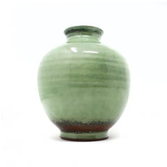Jarrón Green Studio Pottery de Edwin and Mary Scheier